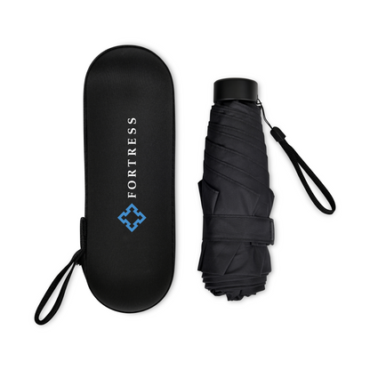 Elements 39" Recycled Manual Mini Folding Umbrella