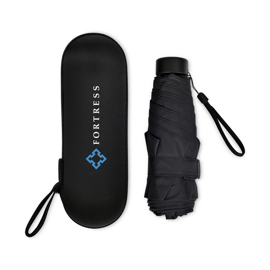 Elements 39" Recycled Manual Mini Folding Umbrella